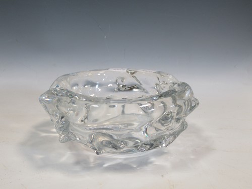 Lot 41 - A mid 20th Century glass ashtray indistinctly...