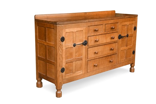 Lot 208 - Robert 'Mouseman' Thompson, an oak sideboard