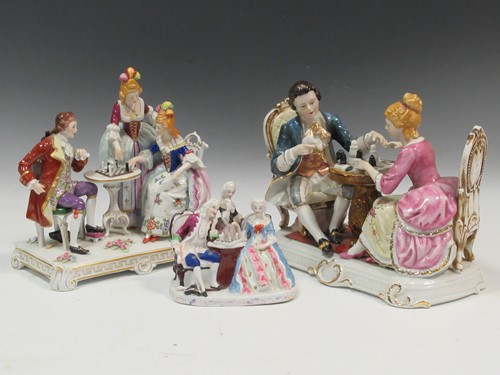 Lot 70 - Three Continental porcelain models of figures...