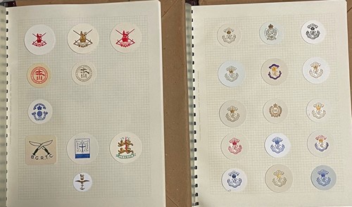 Lot 228 - Four albums of crests, some unmounted loose,...