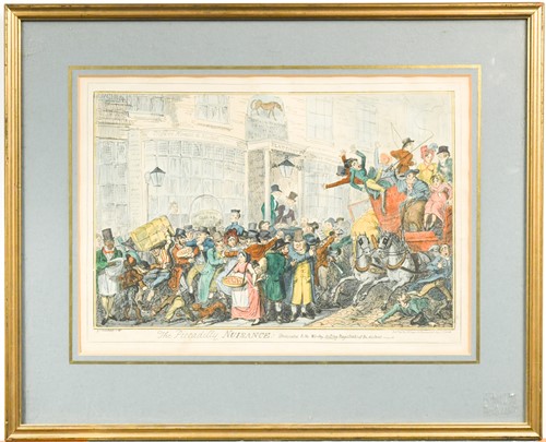 Lot 66 - Three satirical cartoons by Thomas Rowlandson...