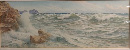 Lot 428 - Ernest Stuart (1889 - 1915), Coastal scene of...