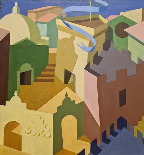 Lot 418 - John Tordoff (British 1938-), Cardboard Piazza,...
