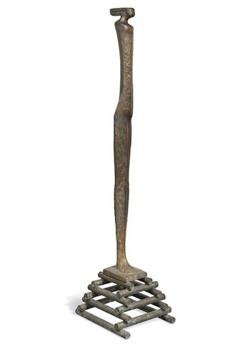 Lot 124 - Christine Fox (British, 1922-2012), Elevated Figure (No. 16), bronze