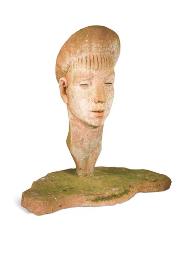 Lot 117 - A 20th century terracotta head