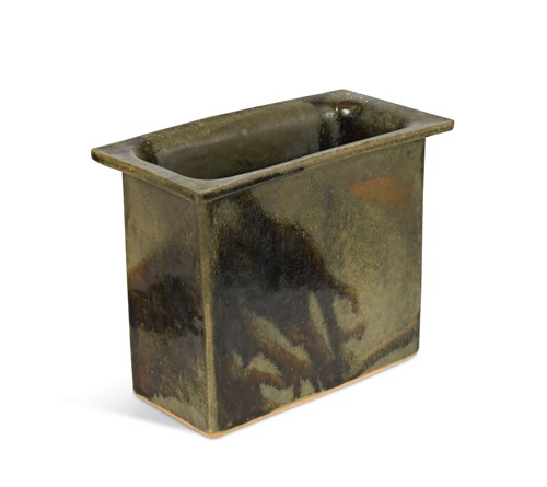 Lot 76 - Pierre Culot (Belgian, 1938-2011), a stoneware slab-built vase