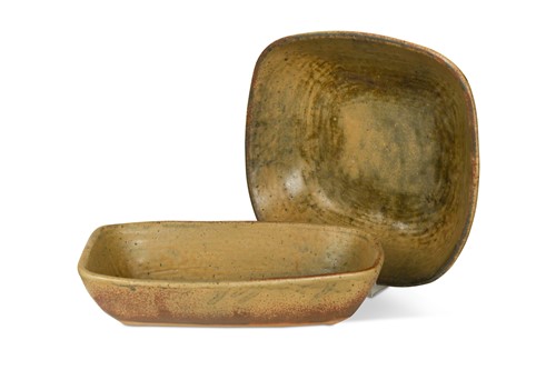 Lot 75 - Pierre Culot (Belgian, 1938-2011), a rectangular stoneware dish