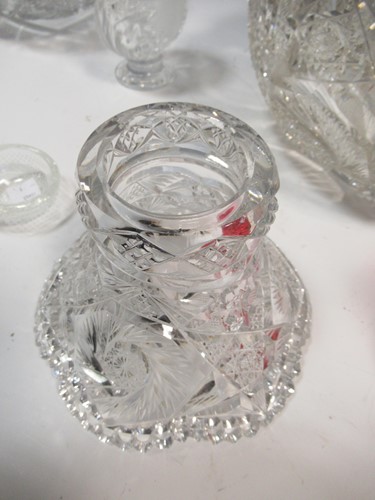 Lot 10 - A massive cut glass Punch bowl, A similar...