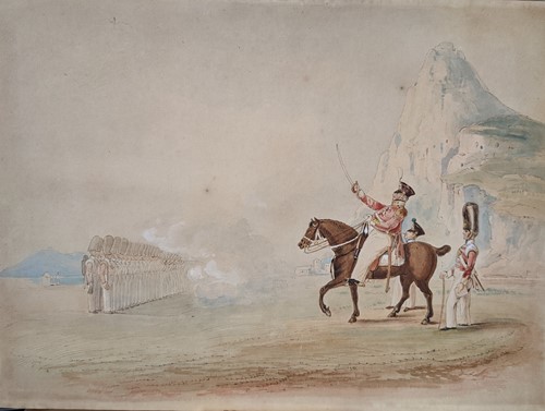 Lot 344 - English Provincial School 19th Century, Musket...