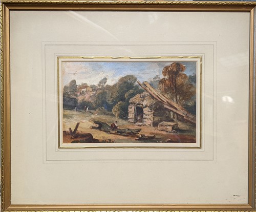 Lot 230 - English School, circa 1800 Landscape with...
