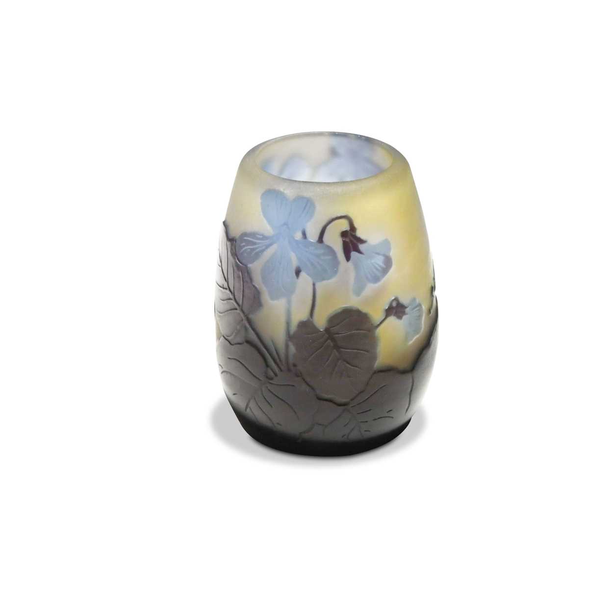 Lot 4 - Emile Gallé (French, 1846-1904), a small double overlay cameo glass vase
