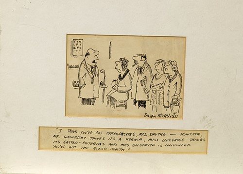 Lot 207 - Original pen and ink comic strips, including a...