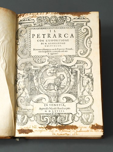 Lot 91 - PETRARCA (Francesco) Il Petrarca con...