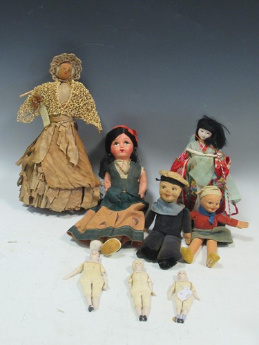 Lot 137 - Norah Wellings: Two cloth dolls: Three...