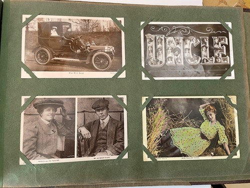 Lot 261 - Postcards, a large album of around 700 mainly...