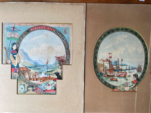 Lot 226 - Victorian School, two designs for an Almanack...
