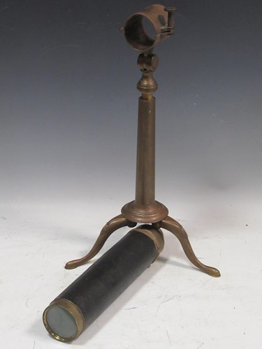 Lot 62 - A brass telescope and tripod by Watkins, London