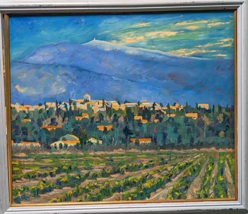 Lot 404 - Martin Battye, Day after Avignon Station, oil...