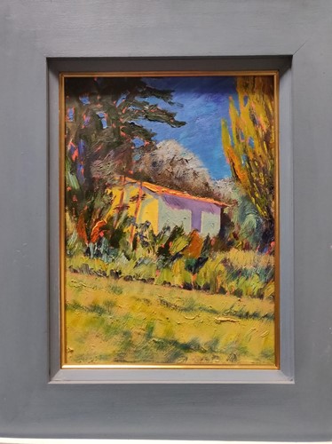 Lot 397 - Martin Battye, Veaux, oil on board, 38 x 27.5cm