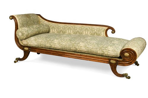 Lot 431 - A Regency faux-rosewood and gilt metal mounted...