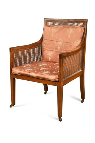 Lot 625 - A Regency style bergère chair, circa 1900