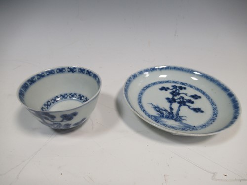 Lot 8 - Chinese Nanking cargo blue and white tea bowl...