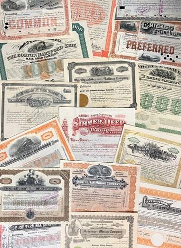 Lot 251 - American bond certificates, a collection...