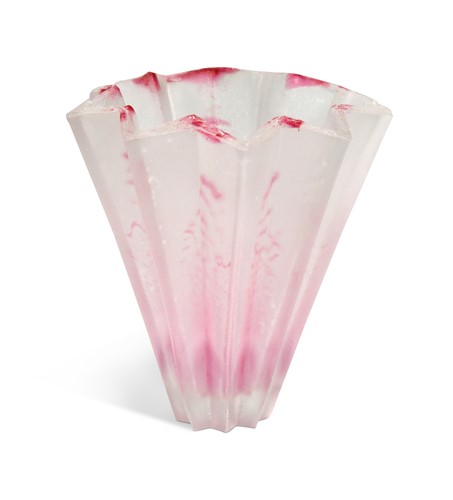 Lot 35 - Tessa Clegg (British, born 1946), a pâte-de-verre glass vase