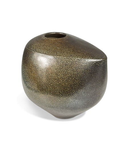 Lot 84 - Ruth King (British, born 1955), a stoneware salt glazed barge pot
