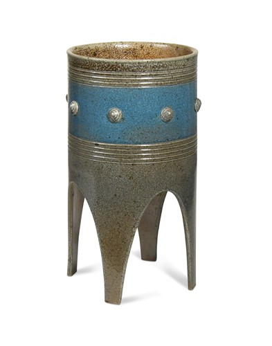 Lot 82 - Ruth King (British, born 1955), a sculptural salt glazed  vessel