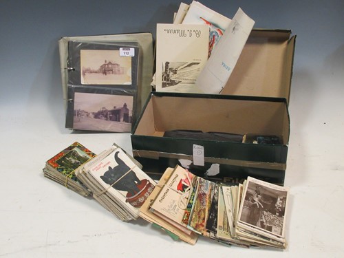 Lot 112 - Collection of old postcards, including music...