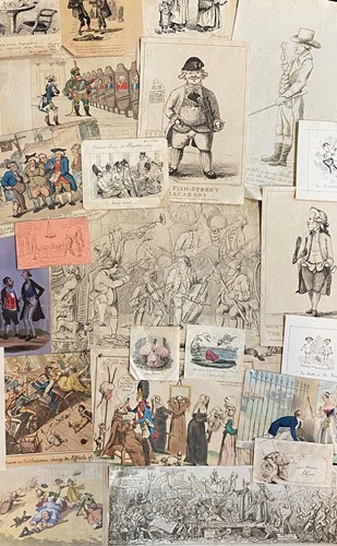 Lot 47 - Caricatures and cartoons. Nine 19th century...