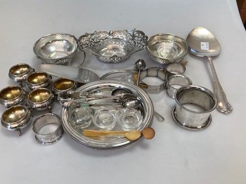 Lot 193 - An assortment of continental silver cutlery...
