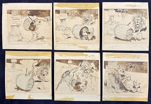 Lot 279 - Alfred Gray, series of six pen and ink...