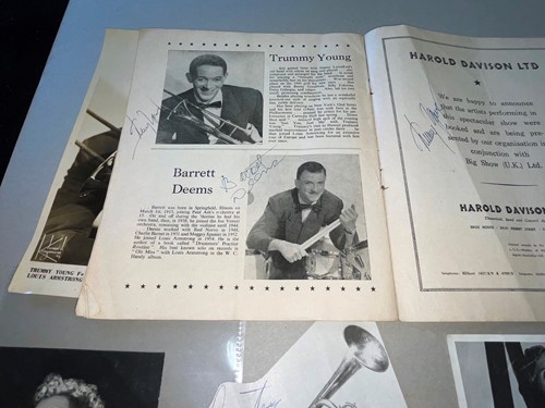 Lot 216 - Five Jazz musician autographs: Sister Rosetta...