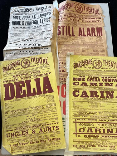 Lot 203 - Collection of 19th century theatre playbills,...