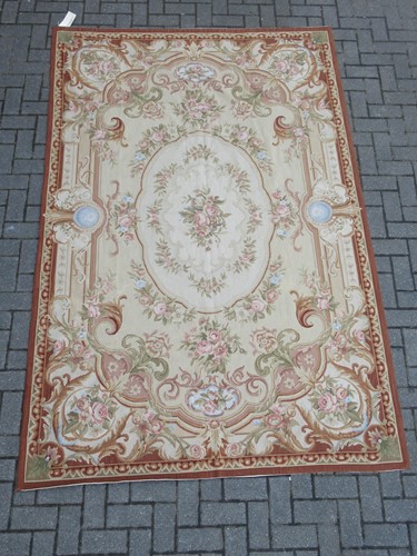Lot 713 - An Aubusson style tapestry wall hanging 266 x...