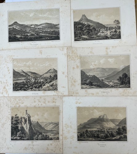 Lot 38 - Swiss scenery, 19th century, 16 small etched...