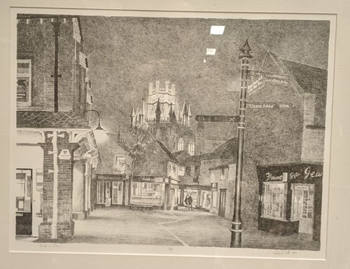 Lot 307 - Richard Sell (British, 1922-2008), Dusk in Ely,...
