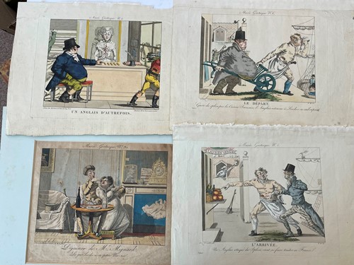 Lot 62 - Nineteen French satirical hand coloured...