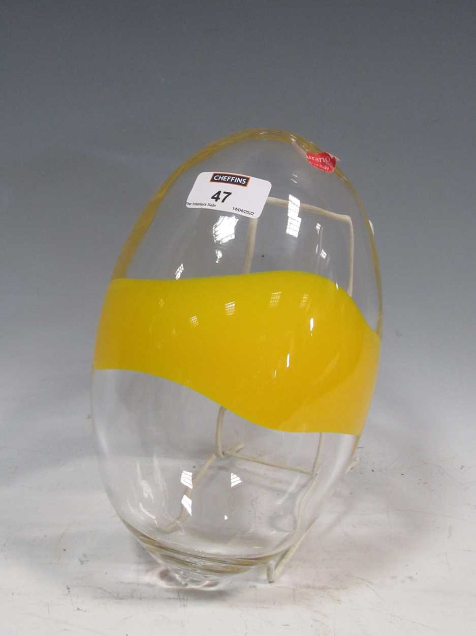 Lot 47 - Bjorn Ronnquist for Ikea, a glass egg in...