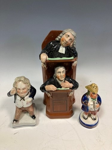 Lot 14 - Staffordshire ceramics, including the Vicar &...