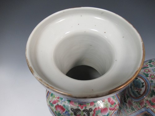 Lot 39 - A pair of large Chinese Famille Rose vases,...