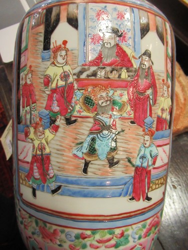 Lot 39 - A pair of large Chinese Famille Rose vases,...