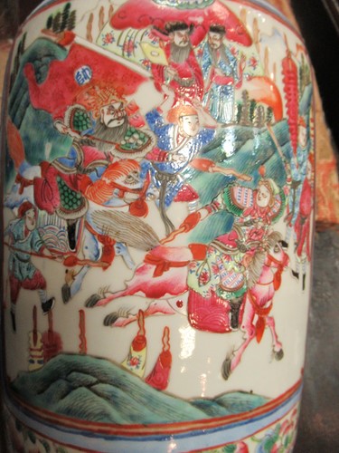 Lot 39 - A pair of large Chinese Famille Rose vases,...