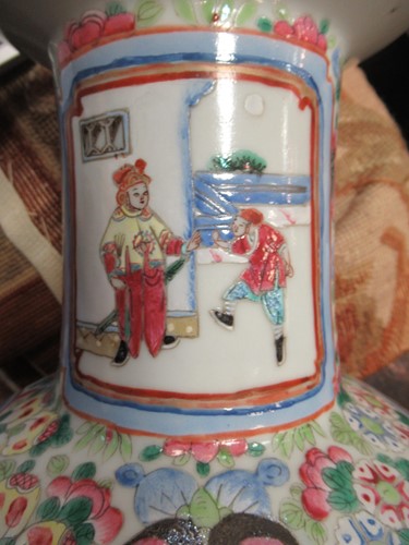 Lot 39 - A pair of large Chinese Famille Rose vases,...