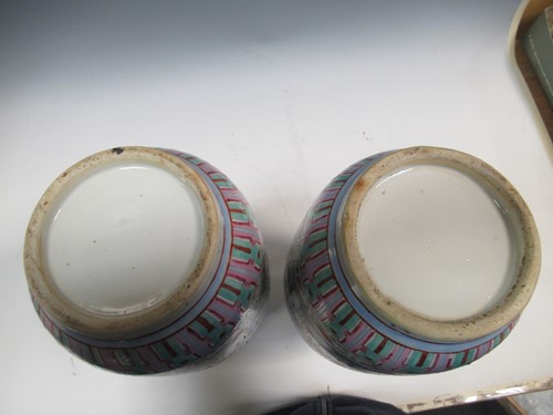 Lot 39 - A pair of large Chinese Famille Rose vases,...