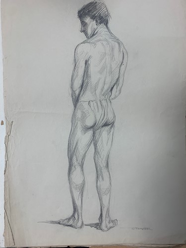 Lot 331 - Slade School A folder of life drawings and...