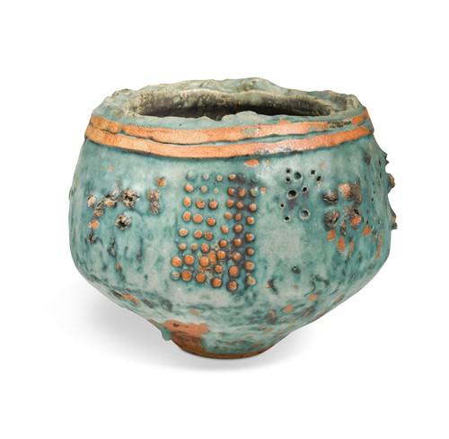 Lot 81 - Bernard Rooke (British, born 1938), a large early coiled pot