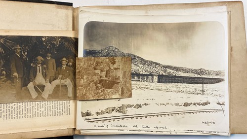 Lot 246 - Photograph album, dated 1904, oblong 4to,...